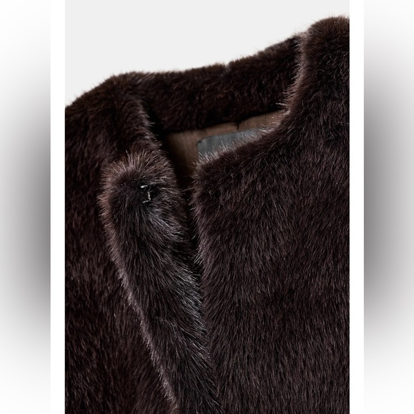 Zara ZW COLLECTION LIMITED EDITION FAUX FUR JACKET - Picture 5 of 11